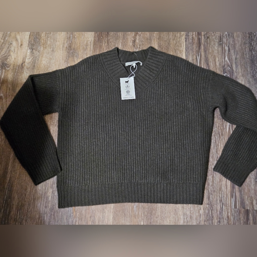 Naked Cashmere Olive Cashmere Sweater Size SMALL NWT